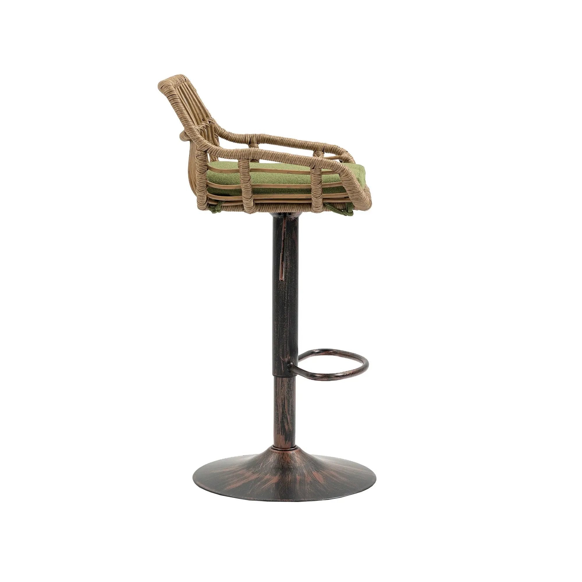 Modern Swivel Bar Stools Adjustable Counter Chairs With Footrest (Set of 2) by HouseOfZazla