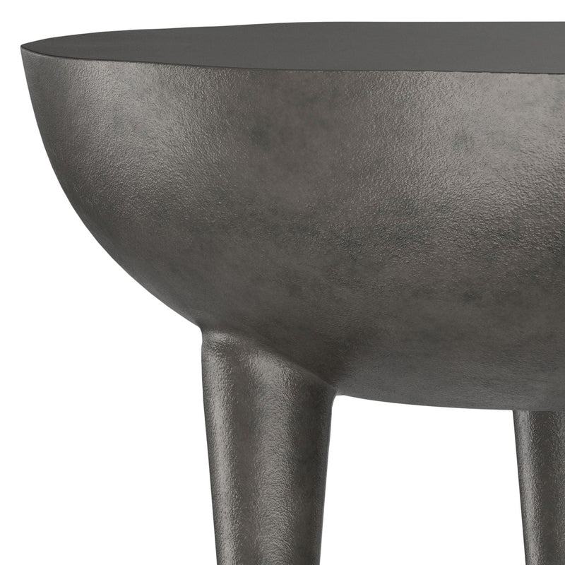 Cast Aluminum Side Table with Textured Finish - Black, photo 7 of 11