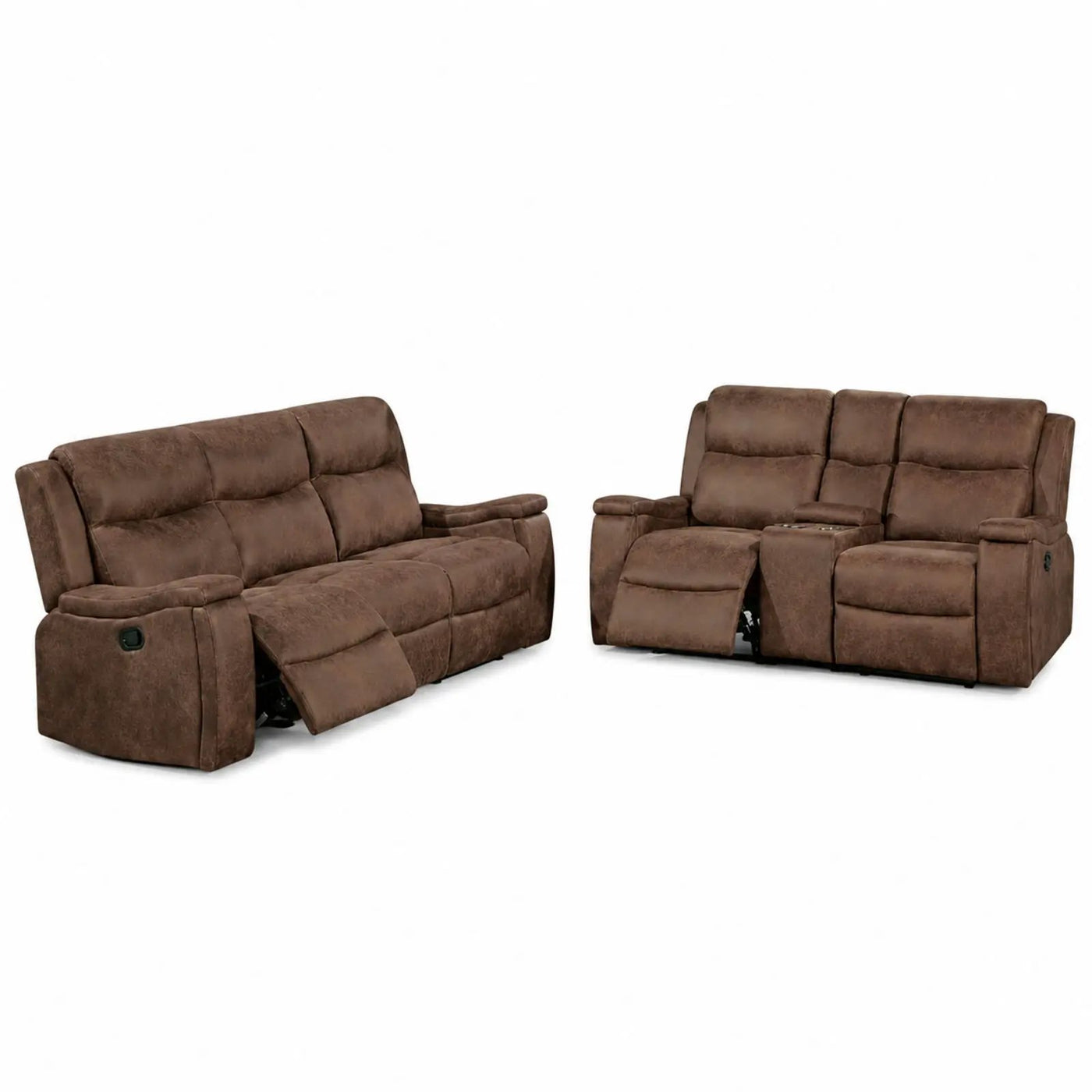 Modern Manual Motion Living Room Set & Hidden Cup Holders by HouseOfZazla