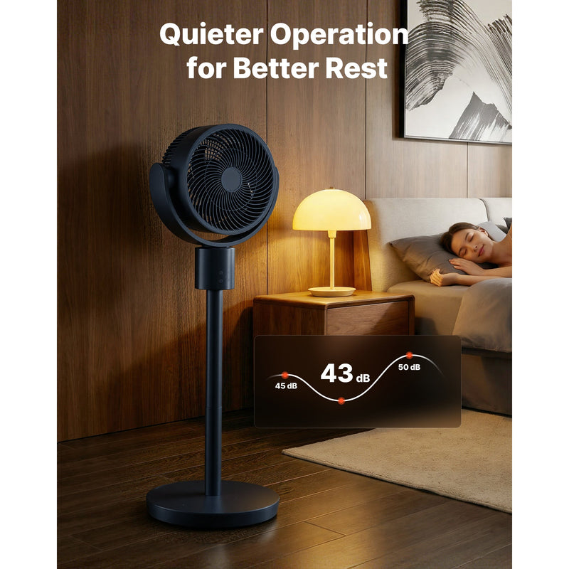 7-Inch Pedestal Fan with Oscillating Standing Design and Remote Control by HouseOfZazla
