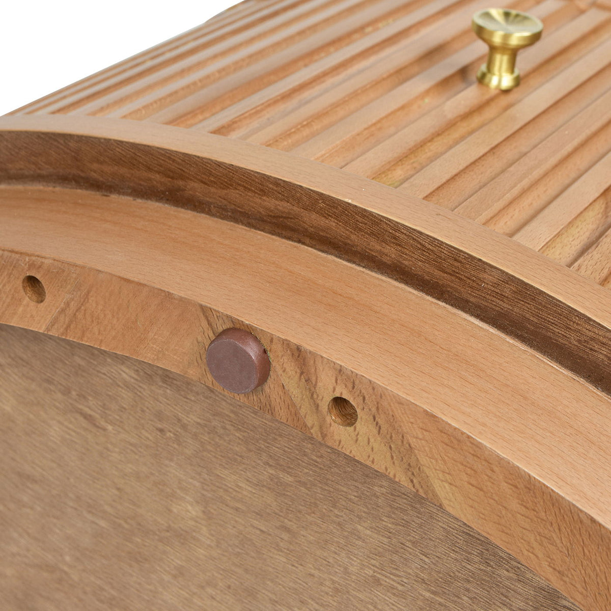 2 Drawer Storage Side Table with Fluted Carved Detail - Light or Dark Brown, photo 12 of 20