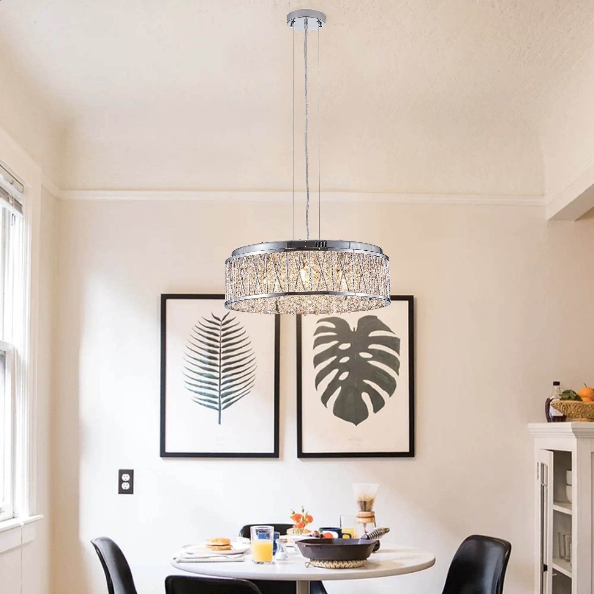 Modern Crystal Chandelier - 19 Inches by HouseOfZazla