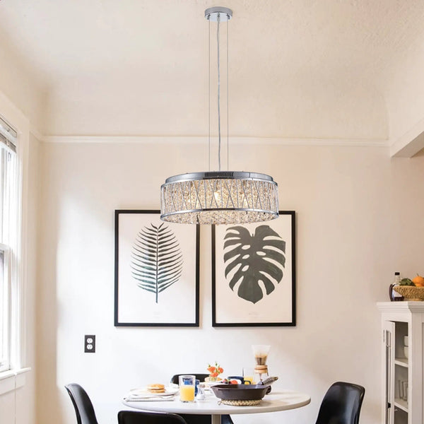Modern Crystal Chandelier - 19 Inches