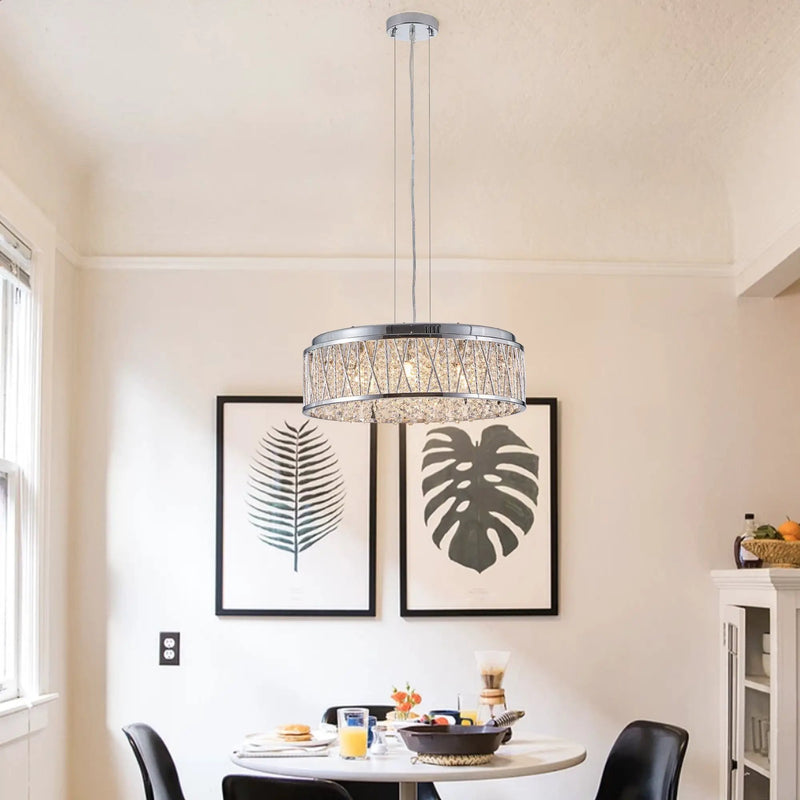 Modern Crystal Chandelier - 19 Inches by HouseOfZazla