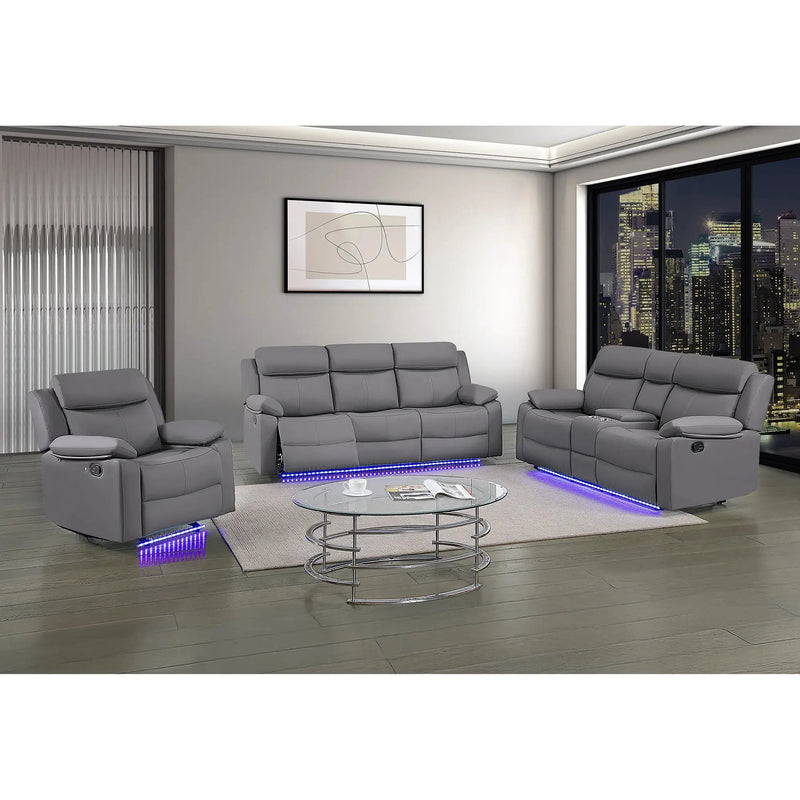 Blanche - Reclining Sofa With LED Lights by Unique Piece Furniture