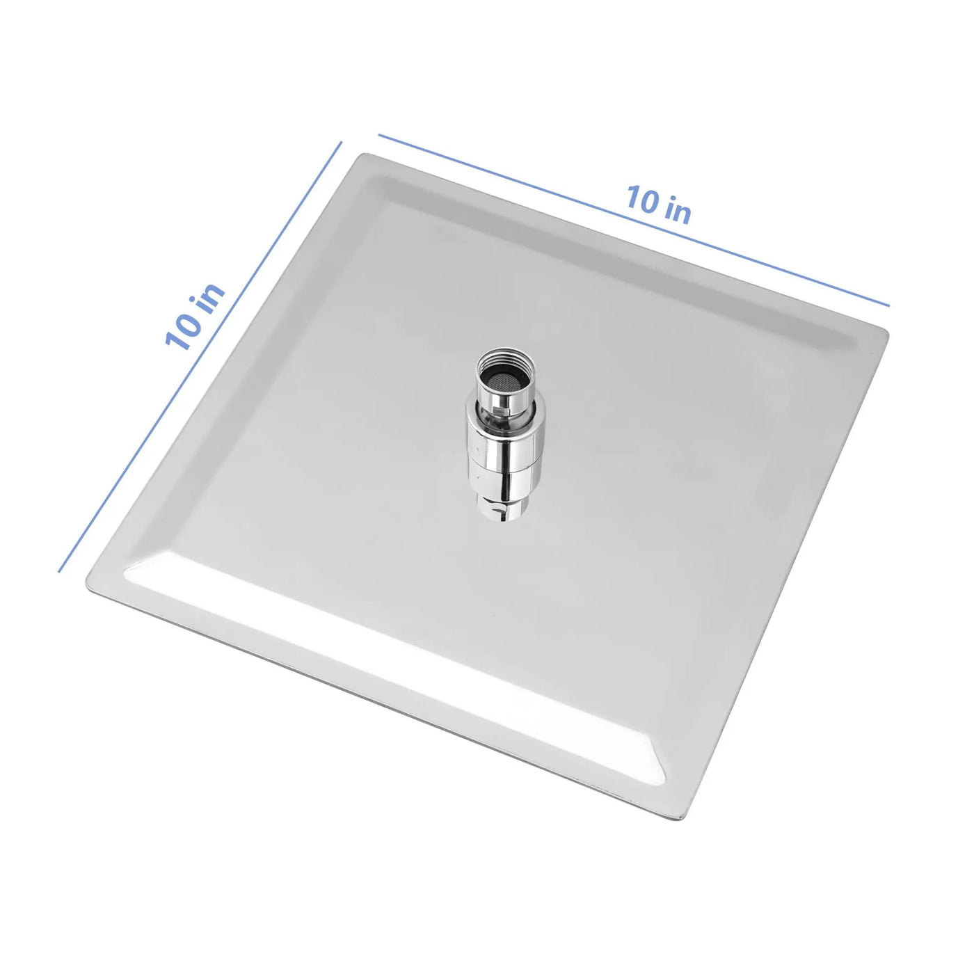 Modern 10" Square Rainfall Shower Head & Stainless Steel Wall Or Ceiling Mount Luxury Spa Shower Panel by HouseOfZazla