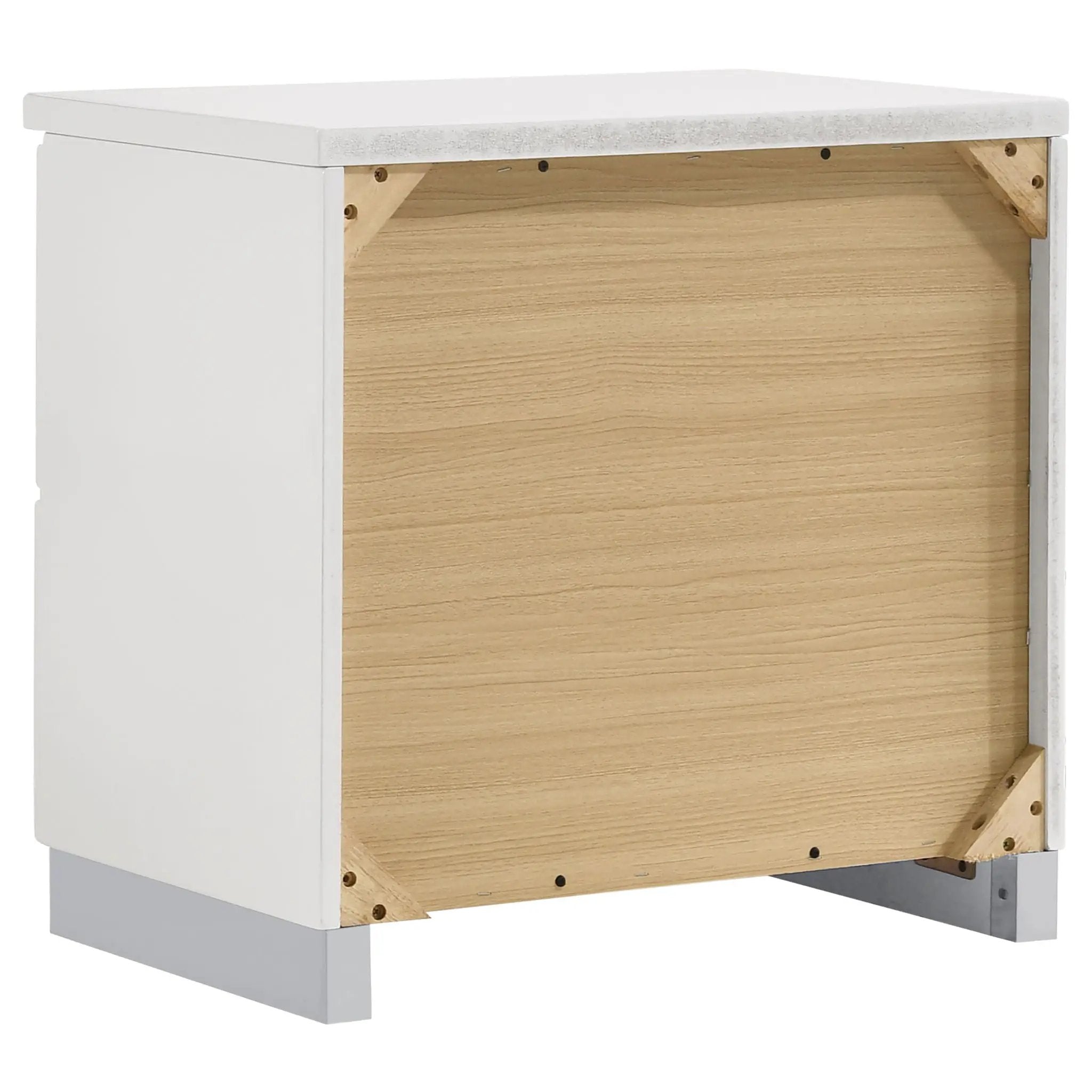 Felicity 4-piece Twin Bedroom Set White High Gloss by Unique Piece Furniture