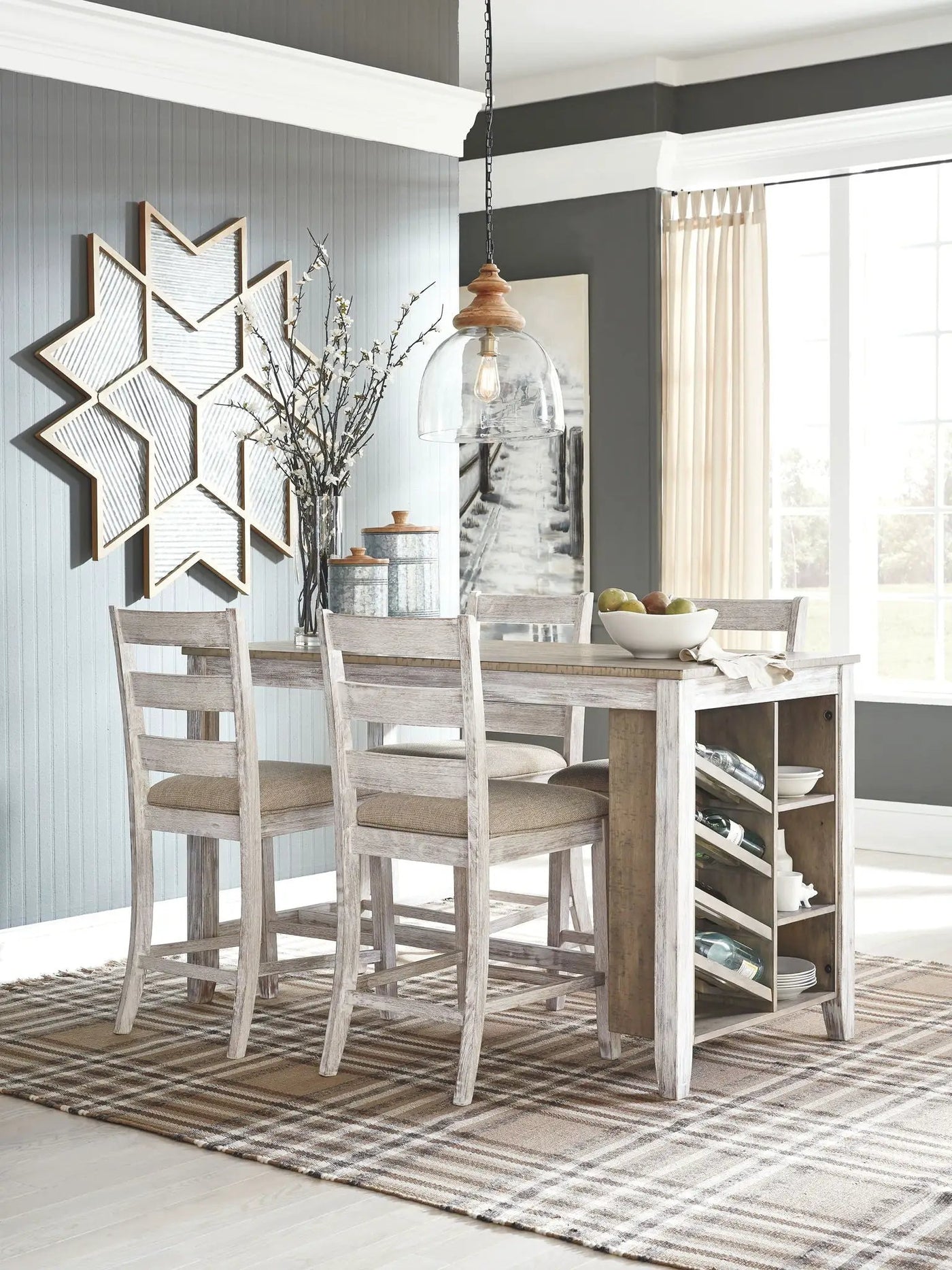 Skempton - Rectangular Counter Table With Storage Set by Unique Piece Furniture