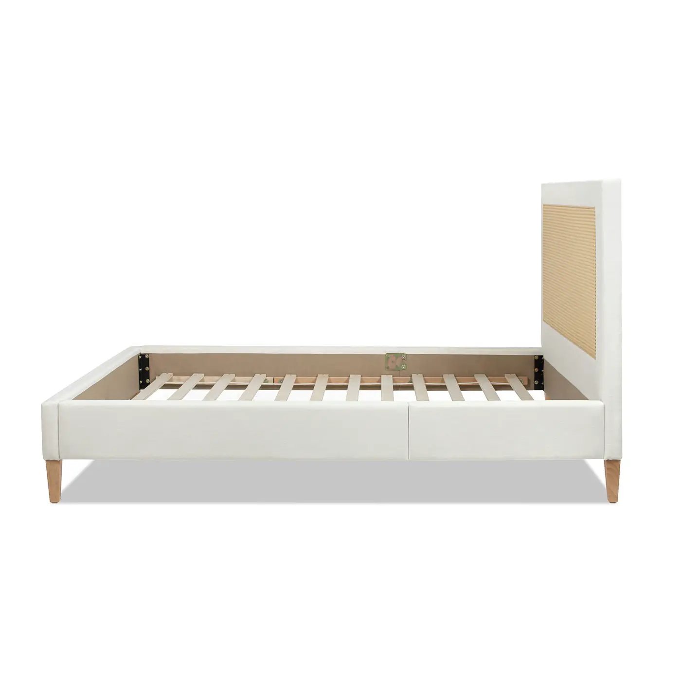 Haley - Upholstered Cane Back Platform Bed by HouseOfZazla