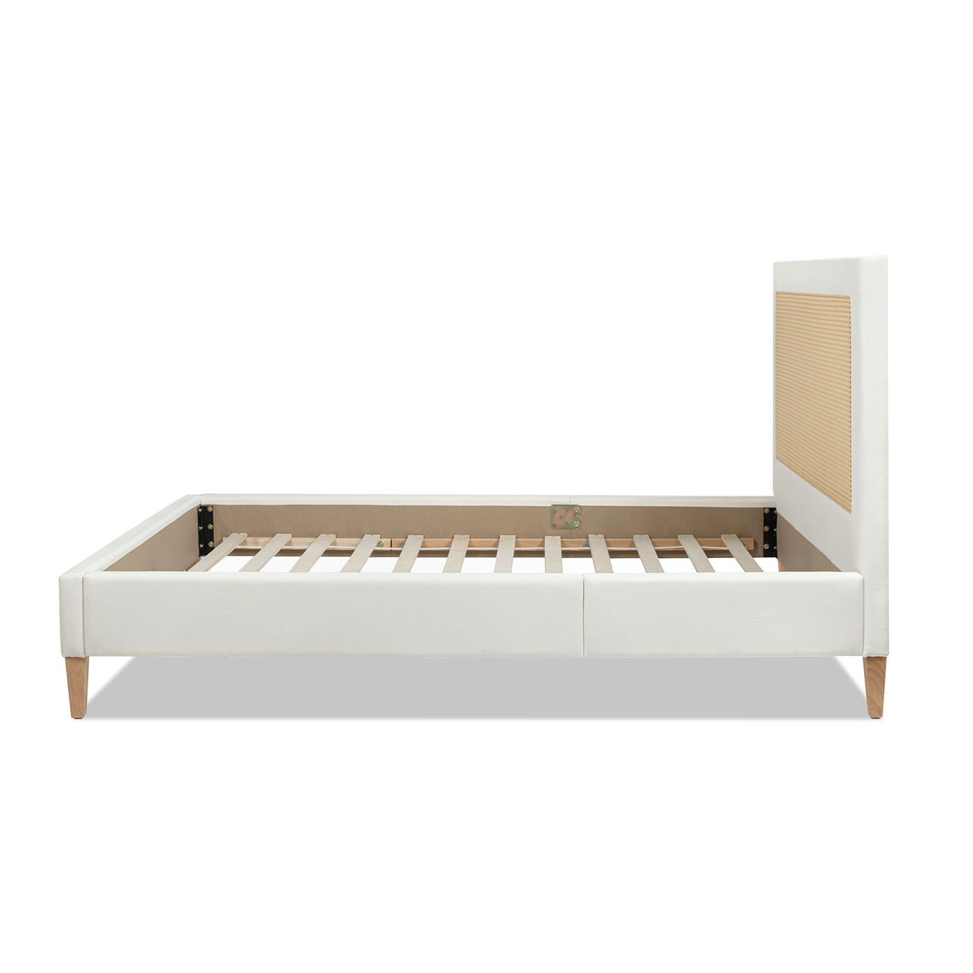 Haley - Upholstered Cane Back Platform Bed by HouseOfZazla