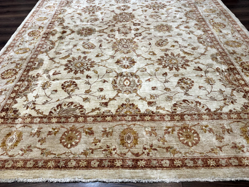 Pakistani Peshawar Rug 8x10, Pak Persian Traditional Oriental Carpet, Handmade, Wool, Allover Pattern by Jewel Rugs