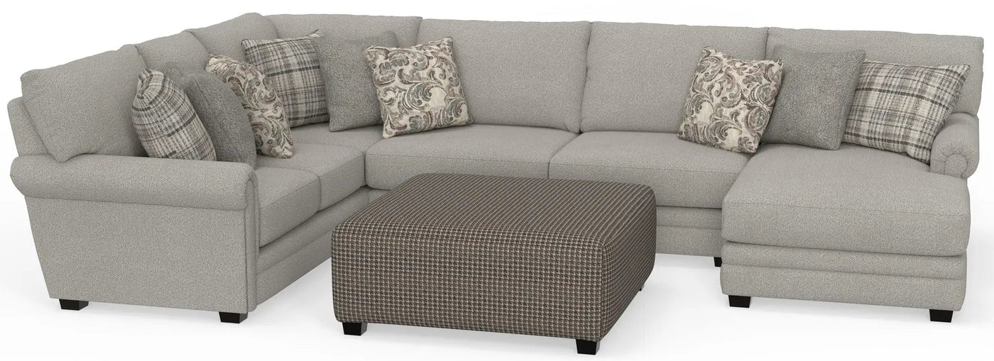 Livingston - Sectional With Comfort Coil Seating, 40" Cocktail Ottoman And Accent Pillows Included by Unique Piece Furniture