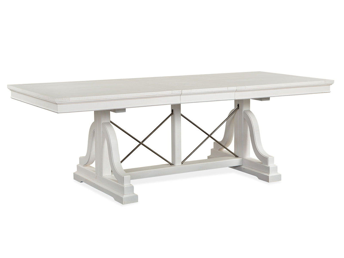 Heron Cove - Trestle Dining Table - Chalk White, photo 5 of 7
