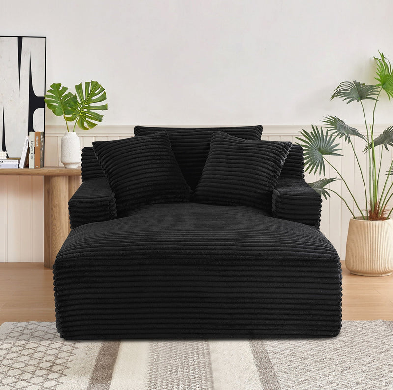 Cloudline - Oversized Chaise Lounge, Modern Comfy Couch With Full Foam Cushioning, Cozy Sleeper Sofabed by HouseOfZazla