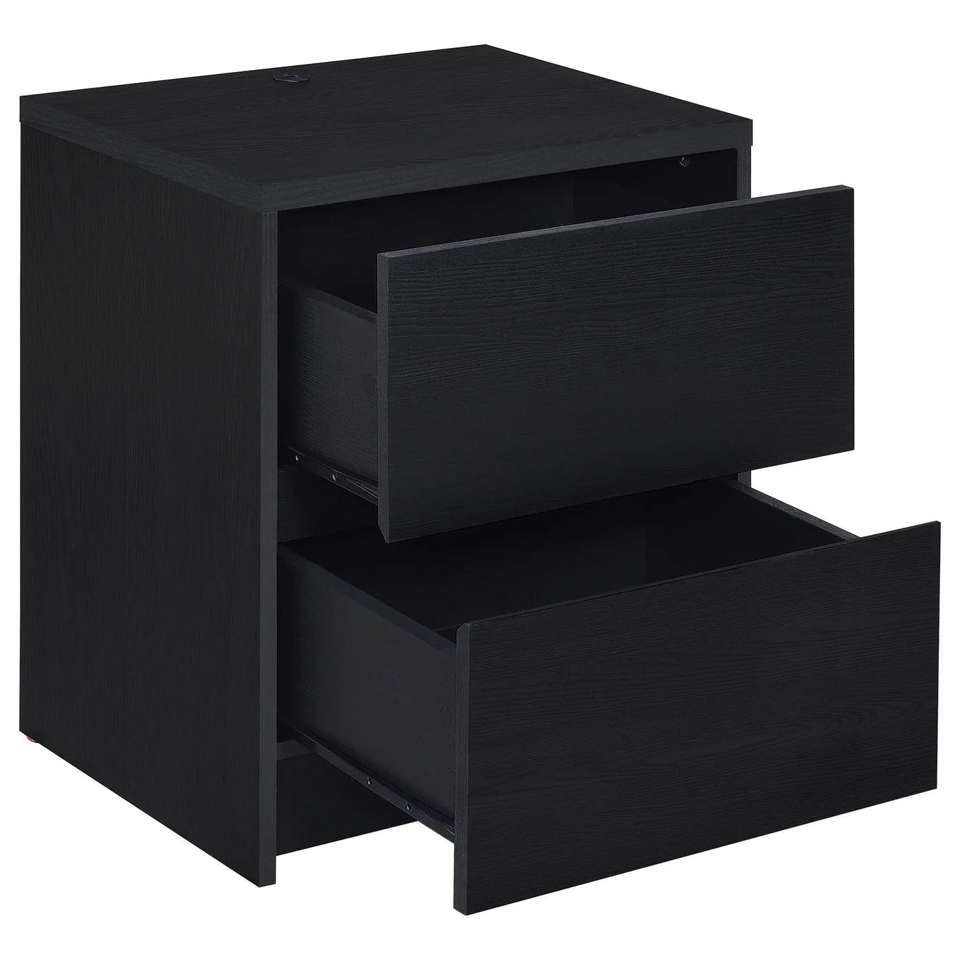 Geary - 2 Drawer Nightstand With LED Lights And USB Charging Ports by HouseOfZazla