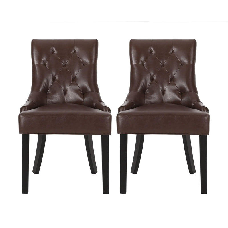 Cheney Contemporary Dining Chair Tufted Upholstery (Set of 2) by HouseOfZazla
