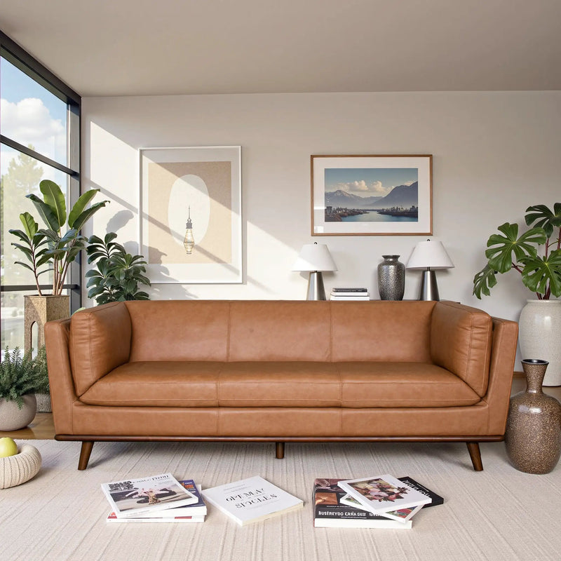 Phoenix Leather Sofa by HouseOfZazla