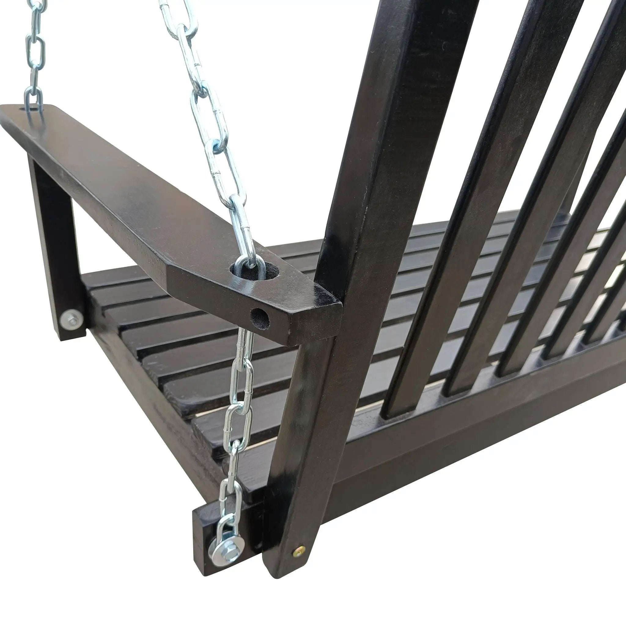 Front Porch Swing With Armrests For Outdoor Patio, Garden Yard, Backyard Or Sunroom by Unique Piece Furniture