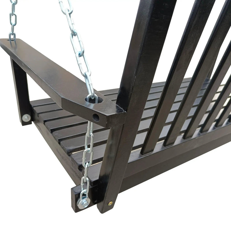 Front Porch Swing With Armrests For Outdoor Patio, Garden Yard, Backyard Or Sunroom by Unique Piece Furniture