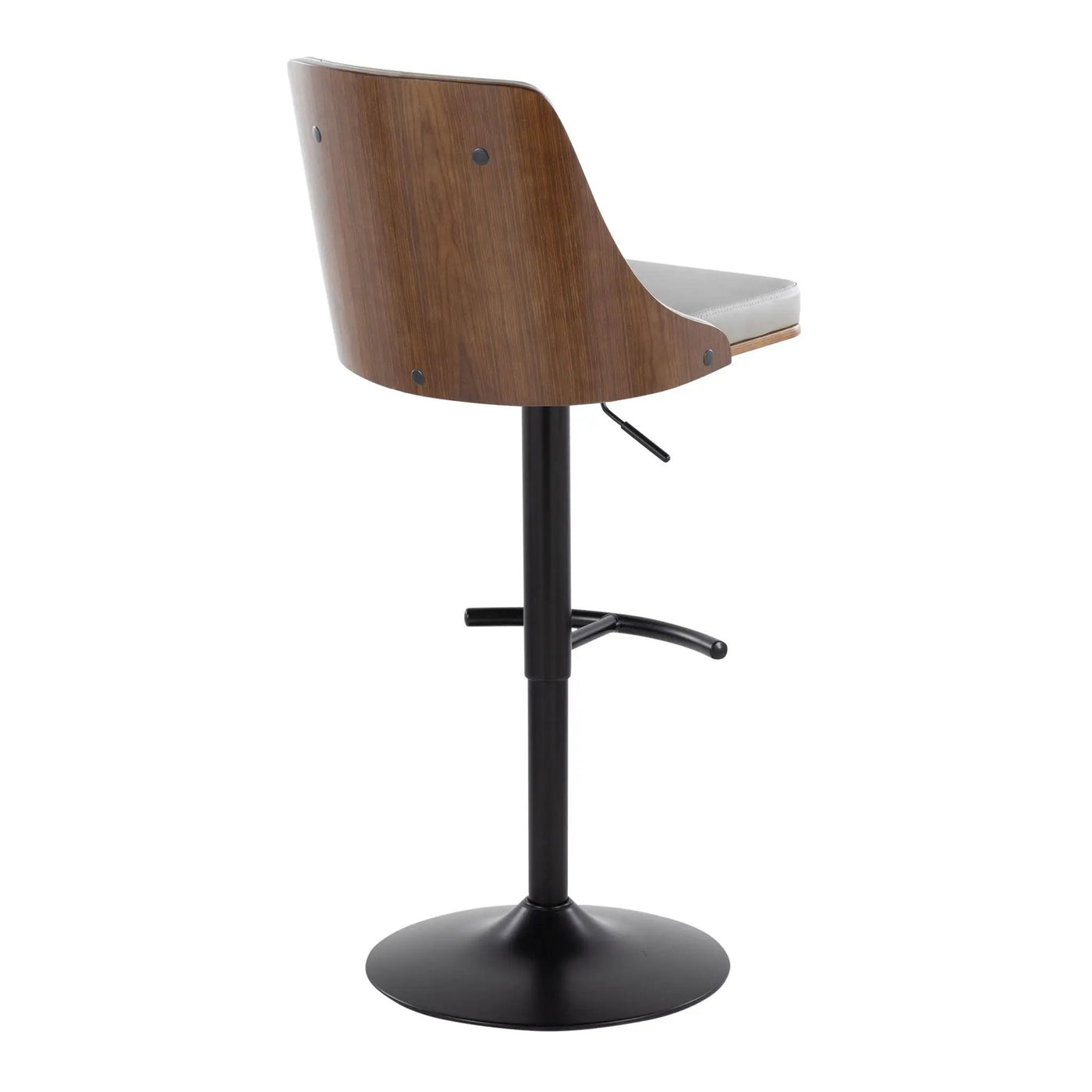 Gianna - Mid Century Modern Adjustable Barstool, Swivel With Rounded T Footrest (Set of 2) by HouseOfZazla