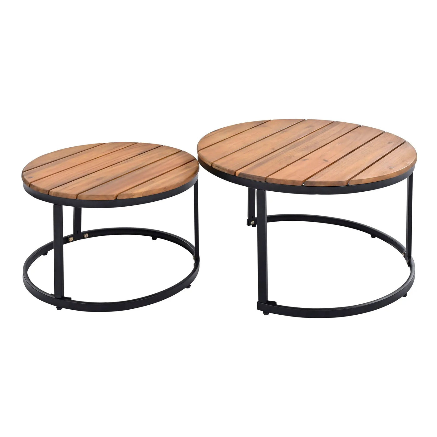 Modern Outdoor Sectional Sofa Set With Nesting Coffee Tables by HouseOfZazla
