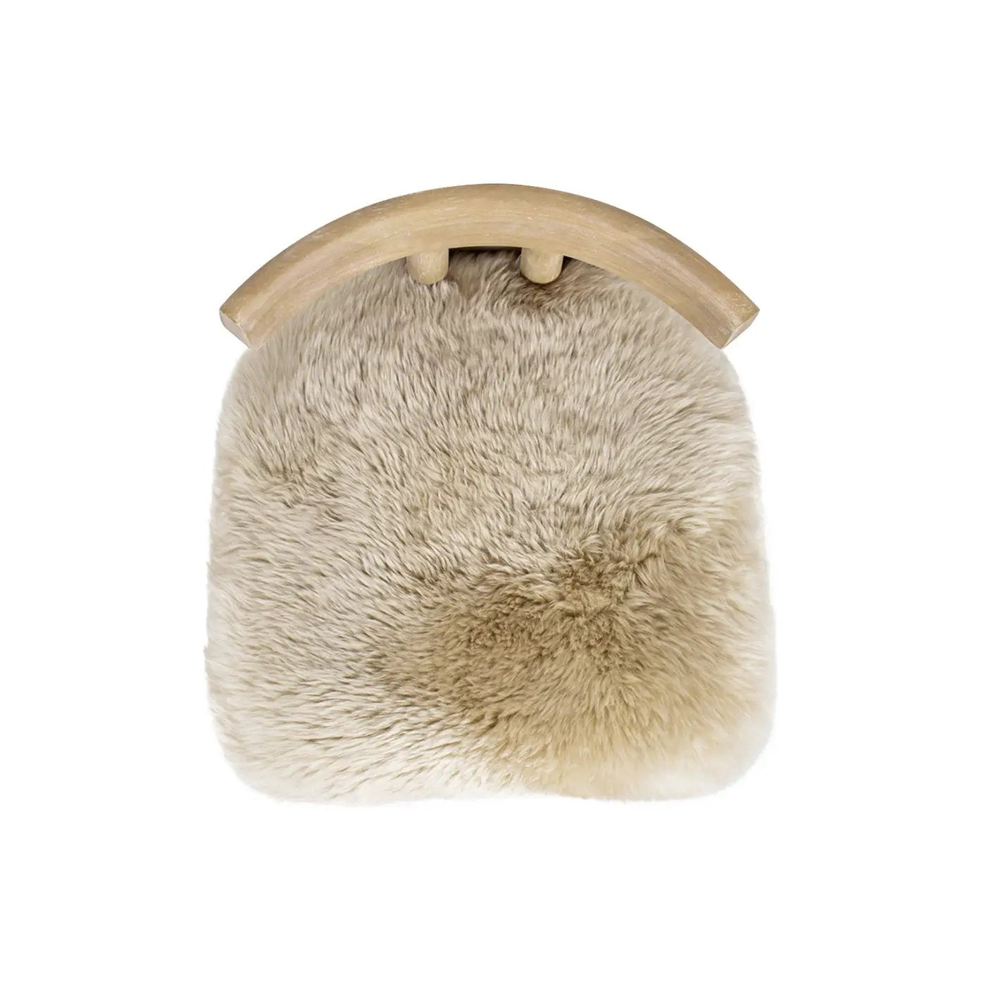 Arden 19.5" Genuine Sheepskin Fur Split Back Dining Chair by HouseOfZazla