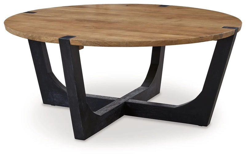 Hanneforth - Round Cocktail Table - Brown by Unique Piece Furniture