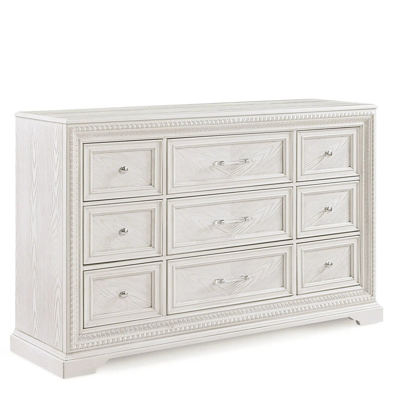 6 Drawer Storage Dresser Antique Wooden Bedroom Furniture - Antique White by Unique Piece Furniture