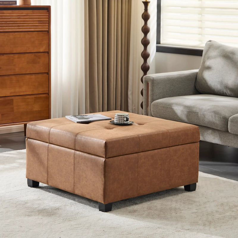 35" Square Storage Ottoman by HouseOfZazla