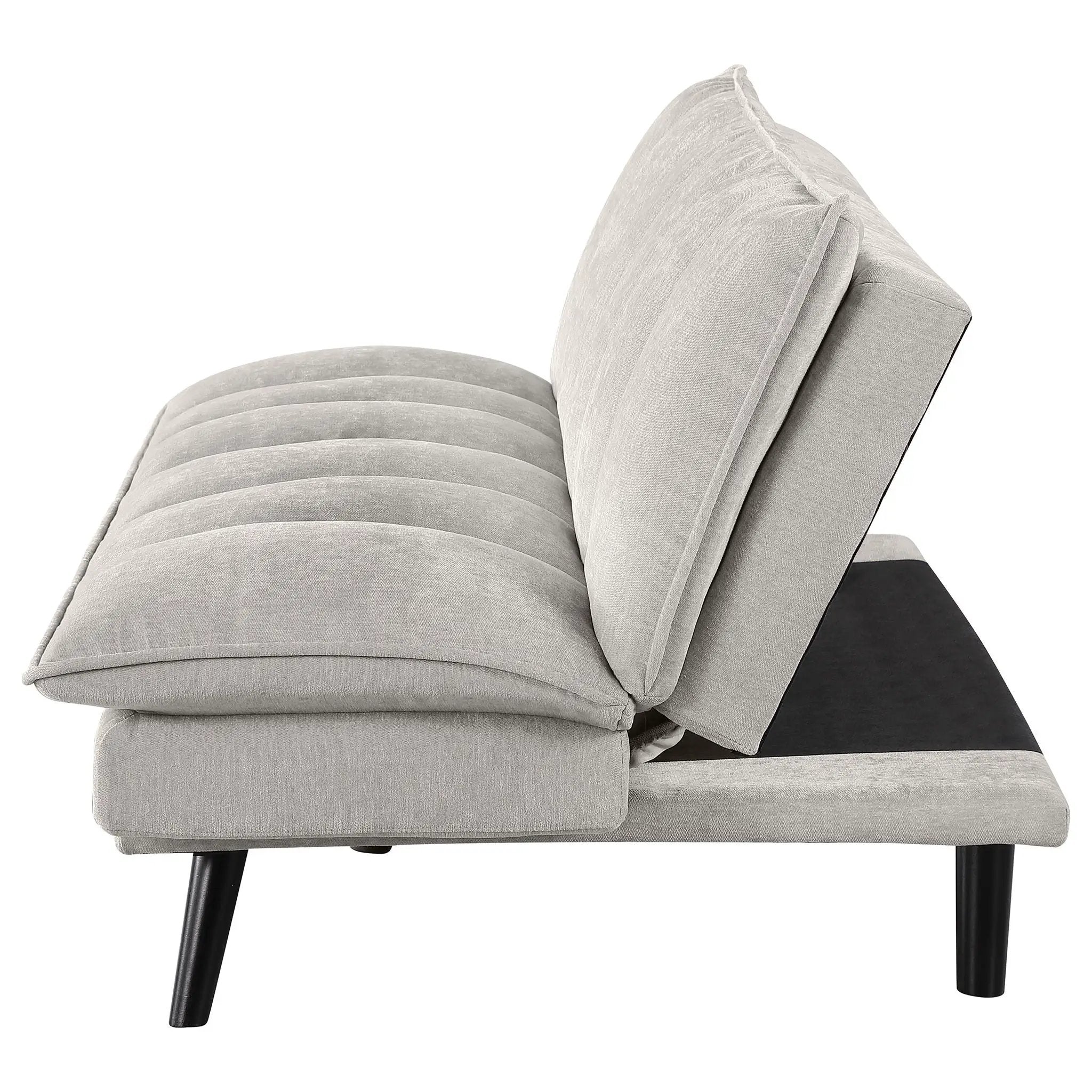 Laredo Upholstered Tufted Convertible Sofa Bed Light Grey by Unique Piece Furniture