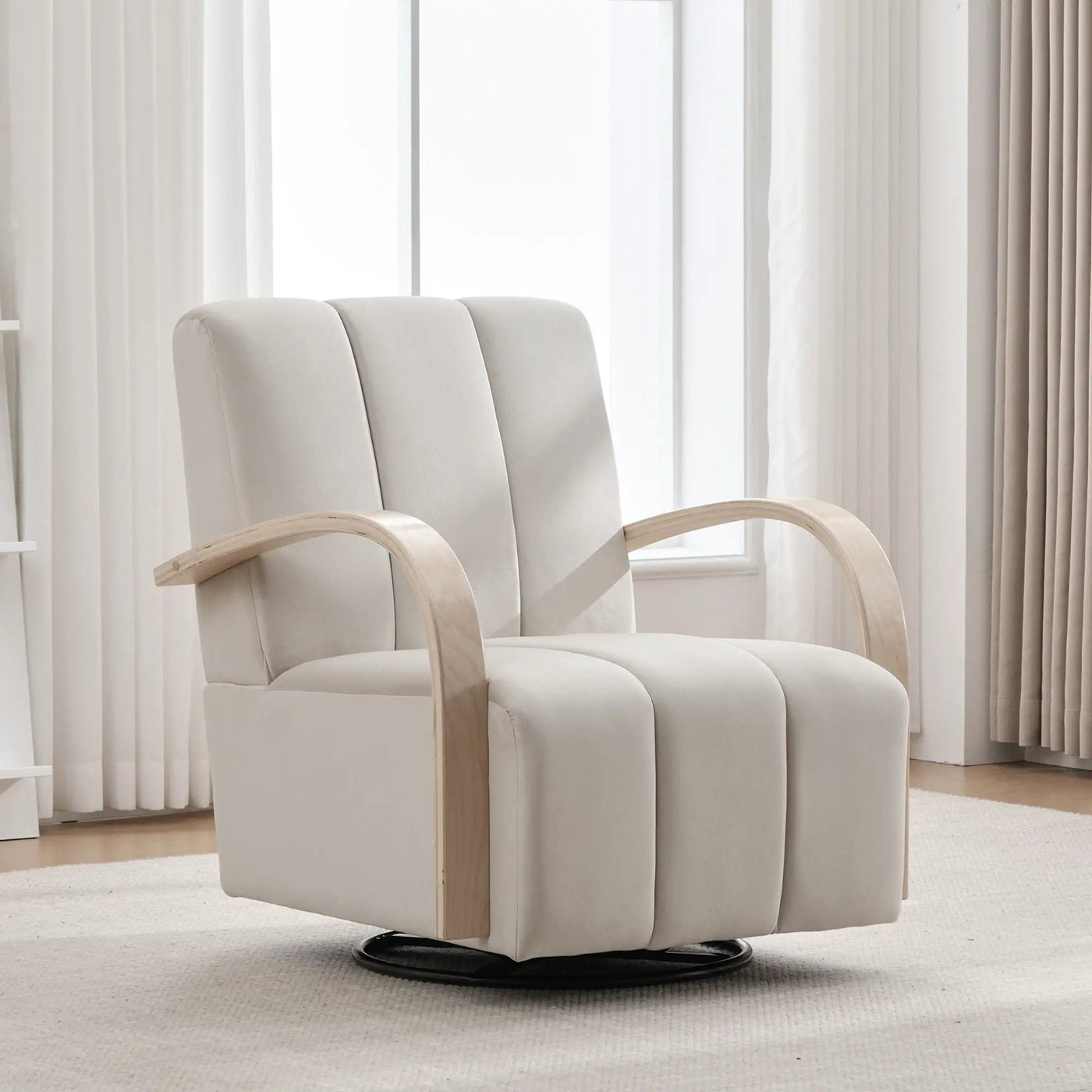 360° Swivel Accent Chair With Armrests by HouseOfZazla