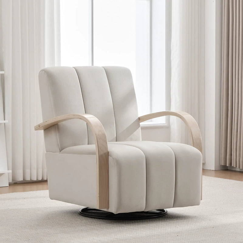360° Swivel Accent Chair With Armrests by HouseOfZazla