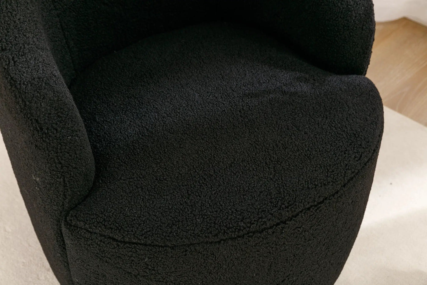 Teddy Fabric Swivel Accent Armchair Barrel Chair by HouseOfZazla
