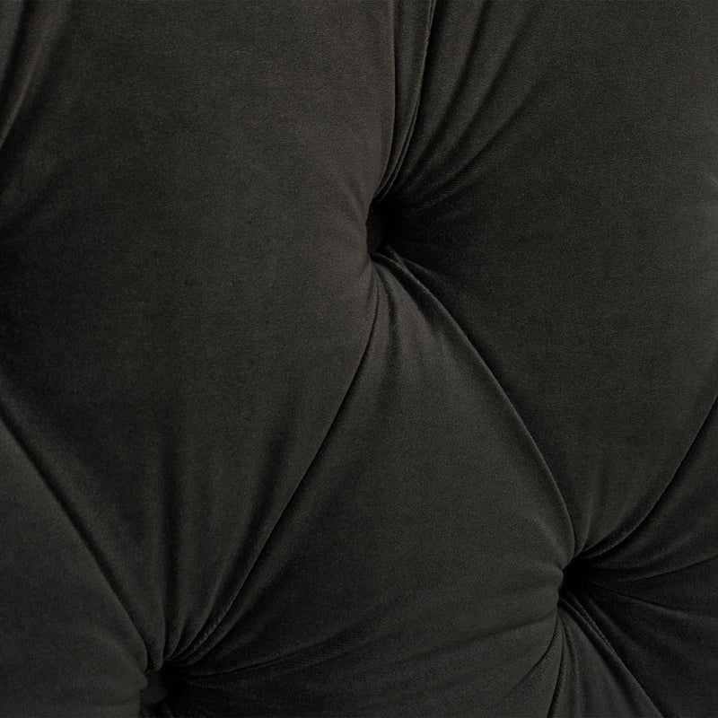 David - King Tufted Wingback Bed - Dark Charcoal Gray by HouseOfZazla