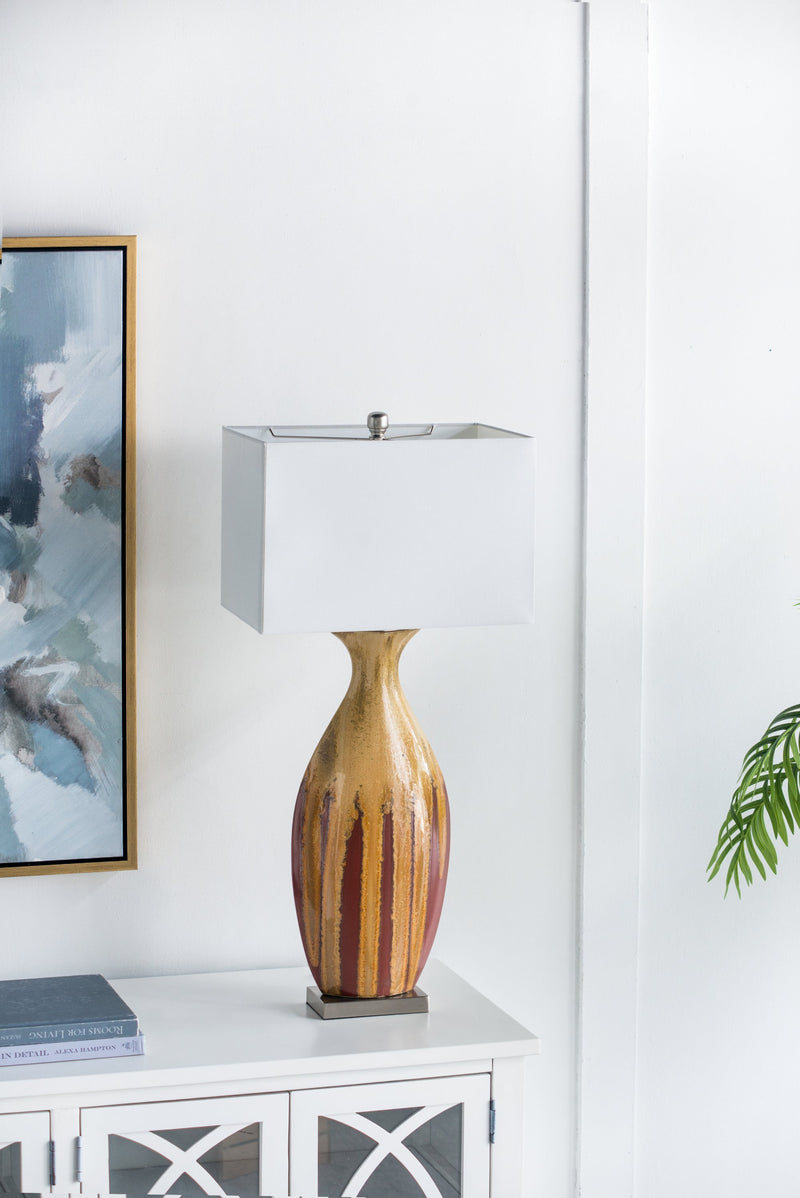 16x10.5x36 In Ceramic Table Lamp by HouseOfZazla