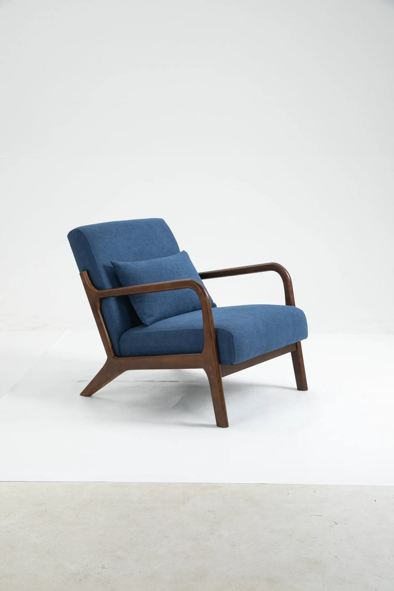 Mid Century Modern Accent Chair with Solid Wood Frame by HouseOfZazla