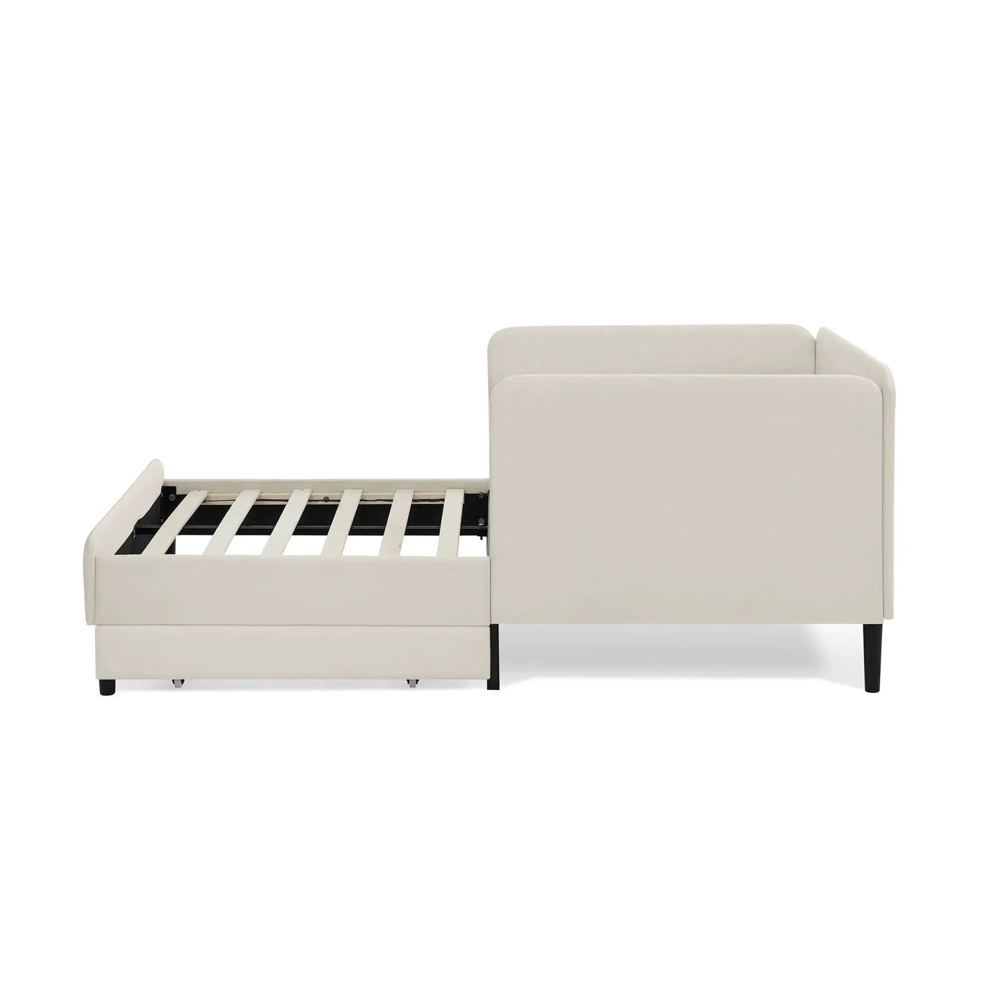 Upholstered Platform Bed Frame With 2 Storage Drawers And Adjustable Sofa Bed by HouseOfZazla