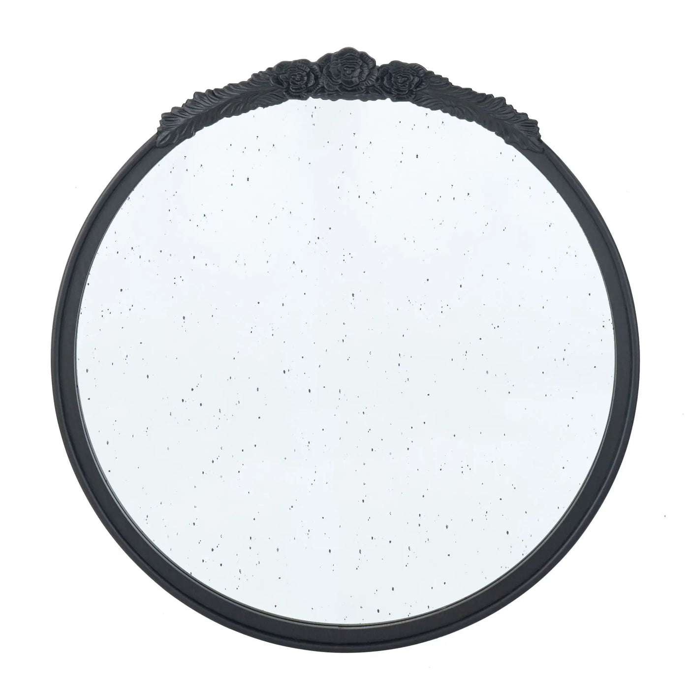 Round Hand Carved Rose Antique Mirror Frame, Wall Mirror For Live Space by HouseOfZazla