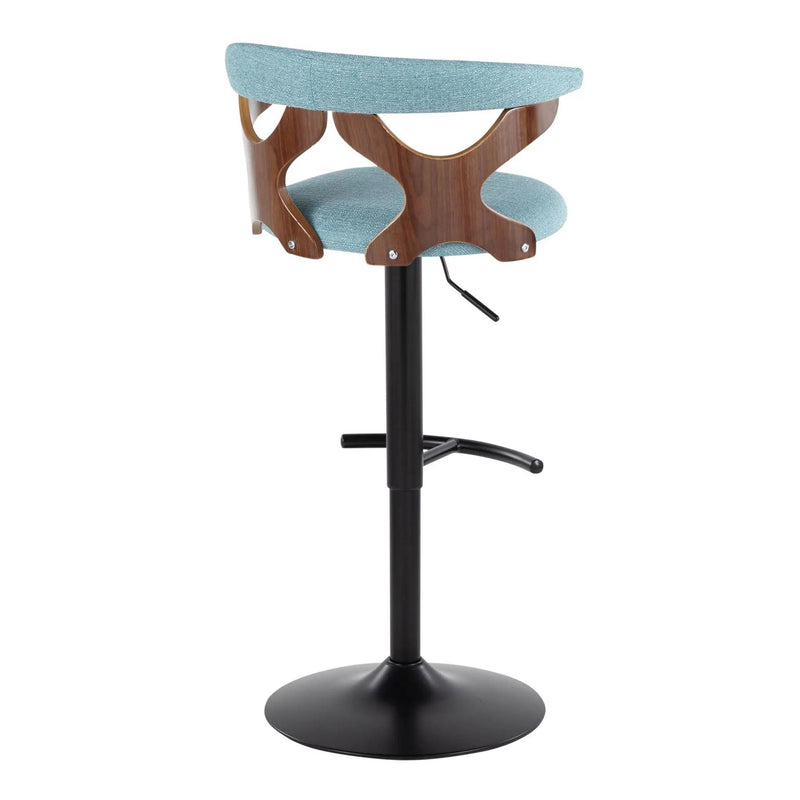 Gardenia - Contemporary Adjustable Barstool, Swivel With Rounded T Footrest (Set of 2) by Unique Piece Furniture