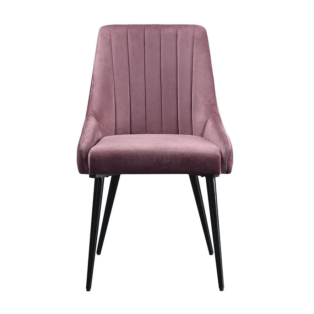 Riley - Side Chair (Set of 2) - Pink Fabric & Black by Unique Piece Furniture