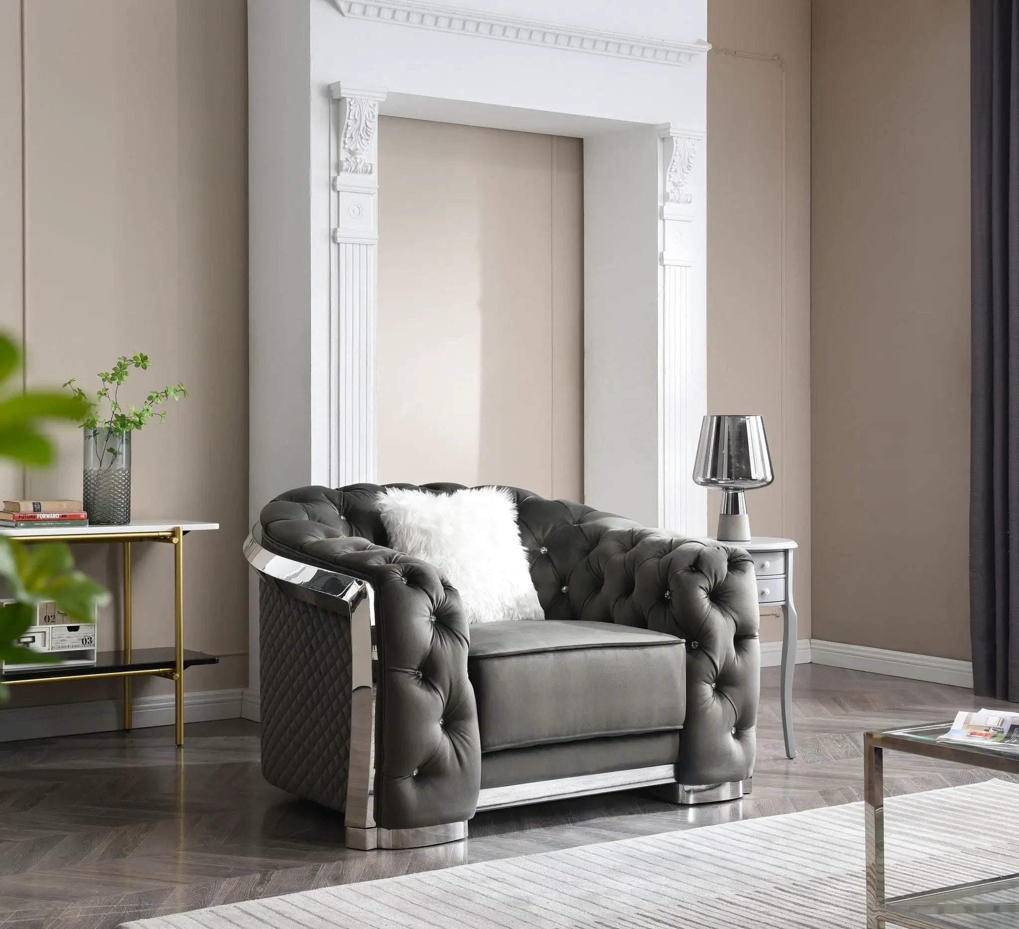 Sophisticated Accent Chair - Gray by Unique Piece Furniture