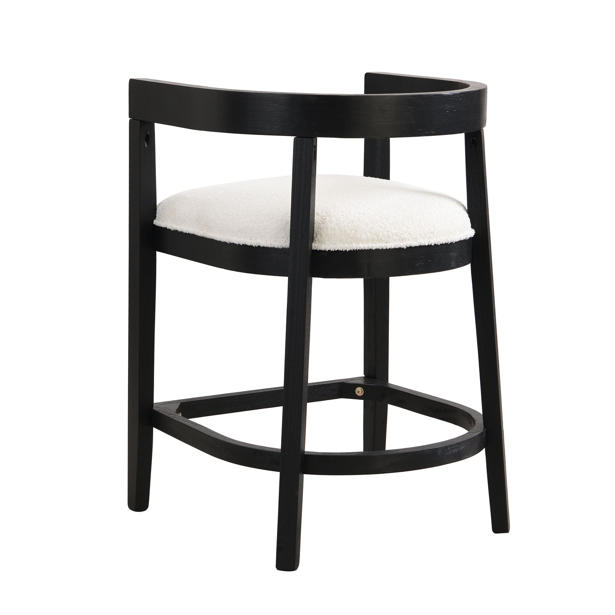 Modern Rubberwood Counter Stool Set With Upholstered Seats by HouseOfZazla