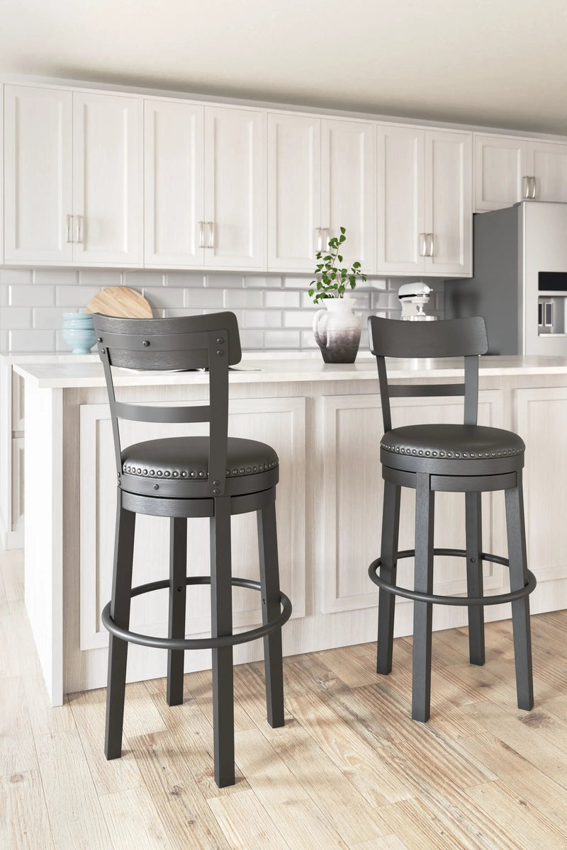 Valebeck - Tall Upholstered Swivel Barstool by Unique Piece Furniture