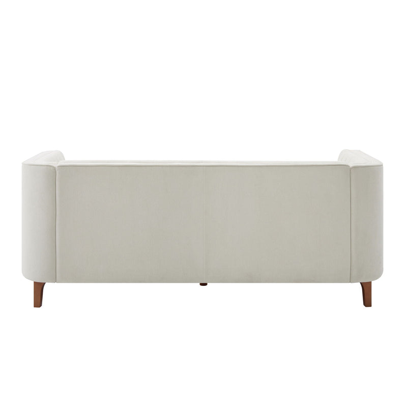 Modern 3 Seater Sofa Upholstered Couch with Curved Armrests by HouseOfZazla