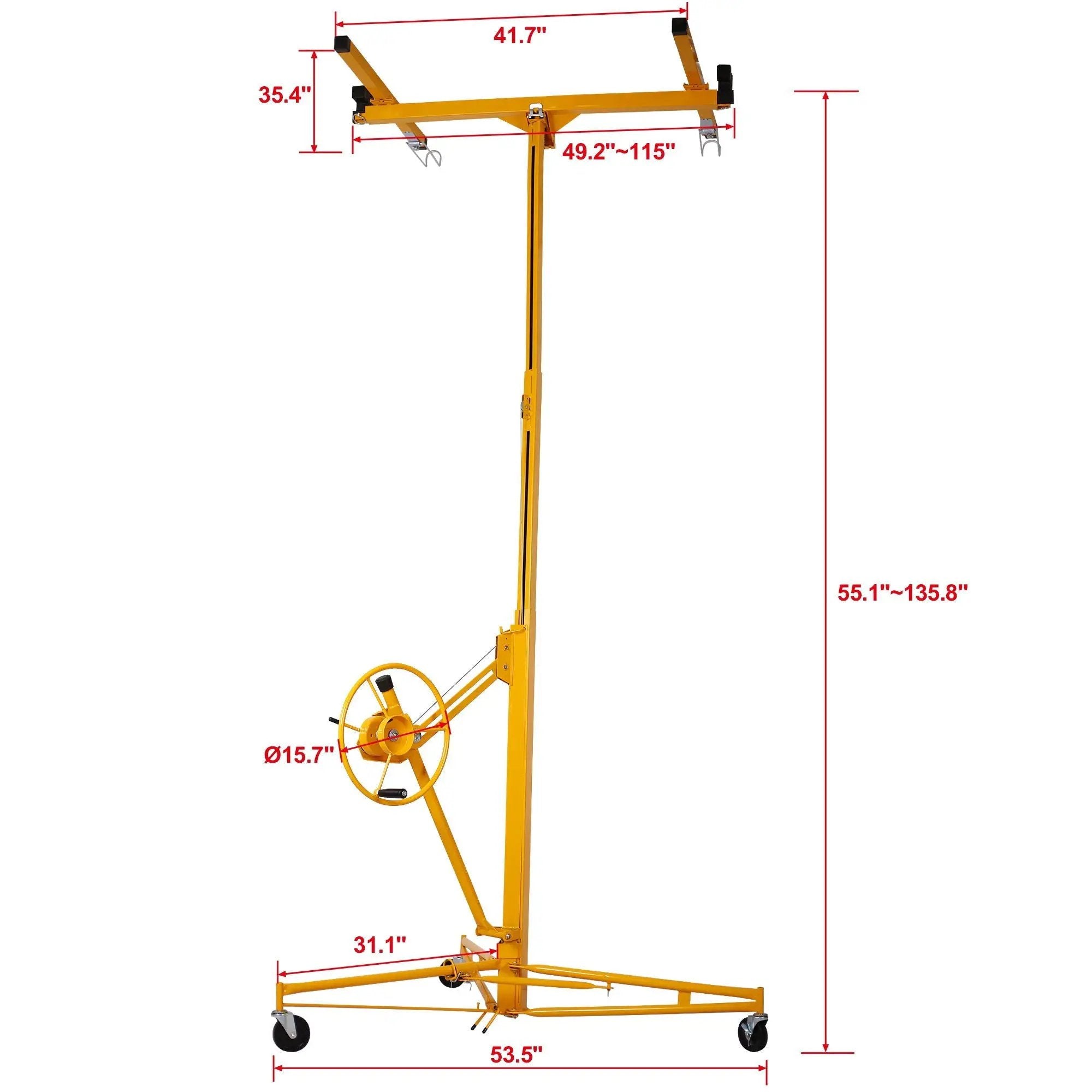 Heavy Duty Drywall Lift Panel Hoist with Adjustable Height by HouseOfZazla