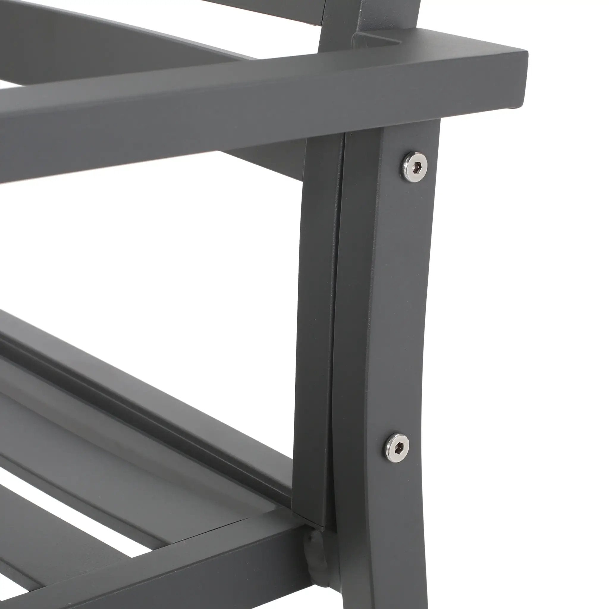 Outdoor Modern Aluminum Dining Chair (Set of 2), Gun Metal Gray by HouseOfZazla