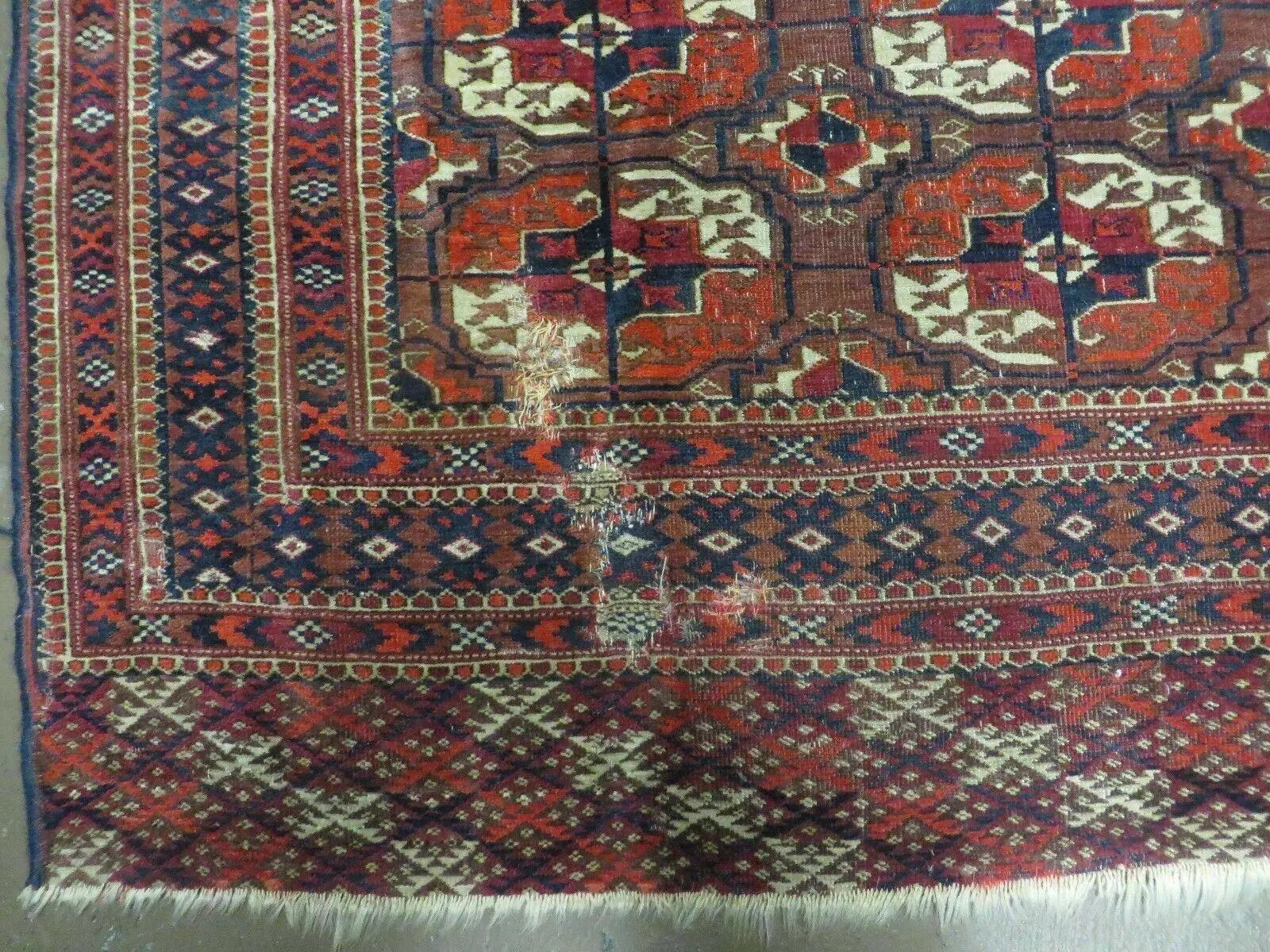 6' X 10' Antique Handmade Bokhara Turkoman Yamud Wool Rug Carpet NICE # 61 by Jewel Rugs