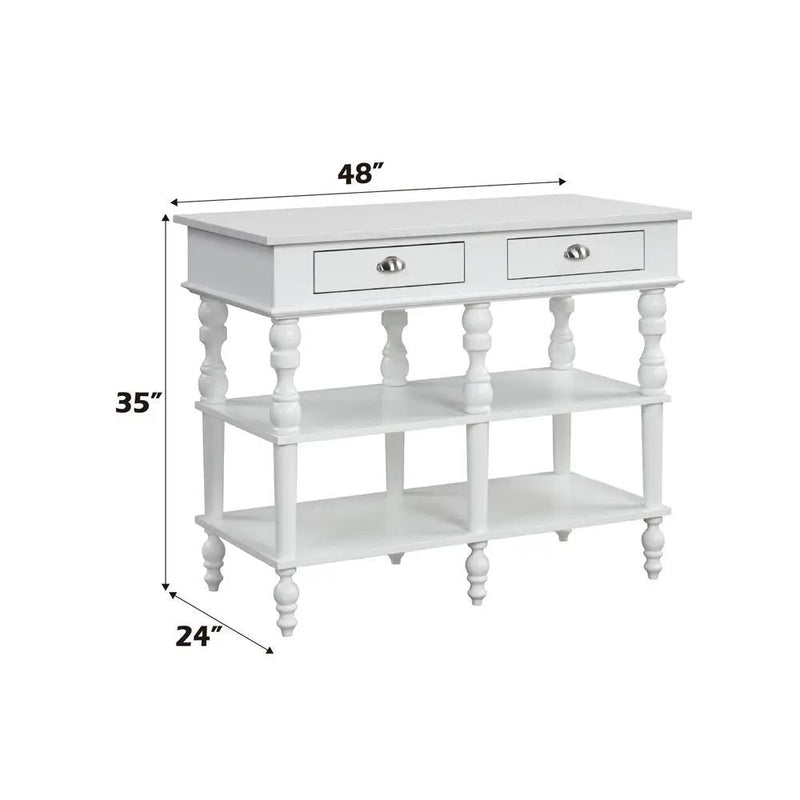 Rorratt - Kitchen Island - Marble Top & White by Unique Piece Furniture