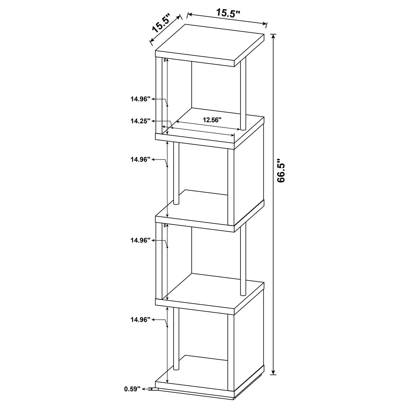 4 Tier Bookcase With Accents by HouseOfZazla