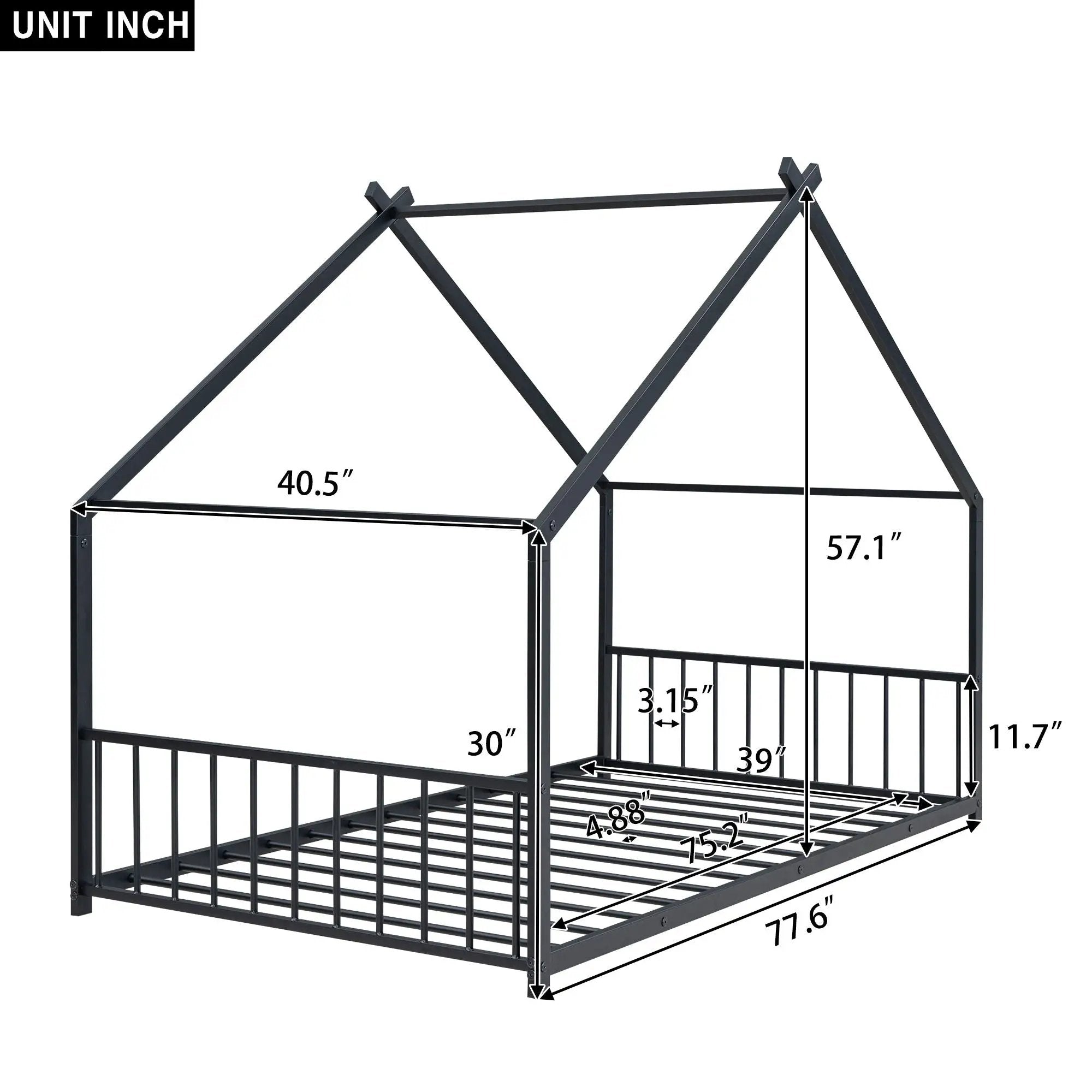 Metal House Bed by HouseOfZazla